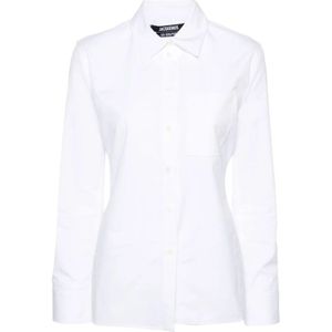 Jacquemus, Dames, Blouses & Shirts, Wit, Maat: XS Katoen,