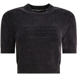 Alexander Wang, Dames, Tops, Zwart, Maat: M Katoen,