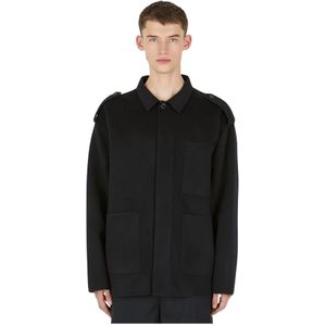 Acne Studios, Heren, Jassen, Zwart, Maat: XL Wol,