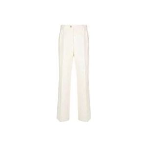 Gucci Witte Signature GG Supreme Broek , White , Dames , Maat: S