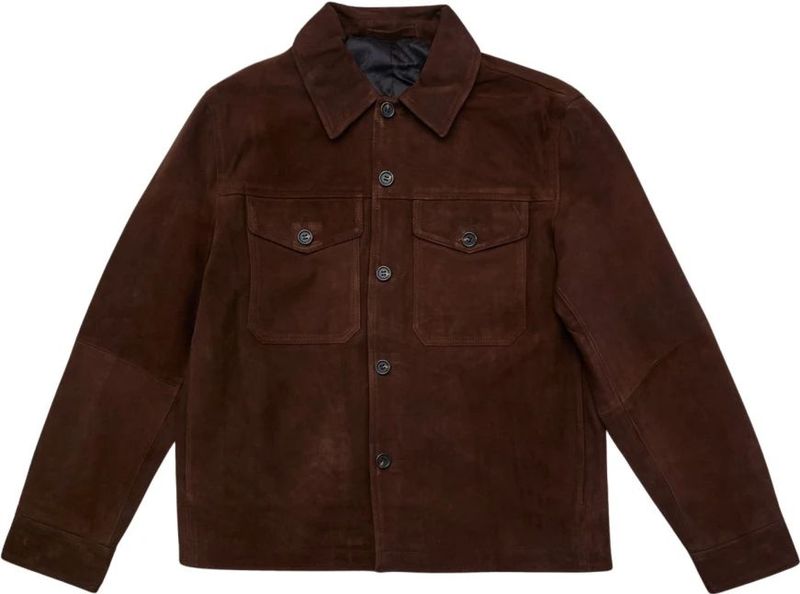 SELECTED HOMME - Thom Suede - Leren Jack - Regular Fit - Velourslook