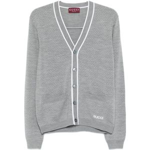 Gucci, Heren, Truien, Grijs, Maat: M Wol,