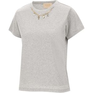 Kaos, Dames, Tops, Grijs, Maat: S Katoen,