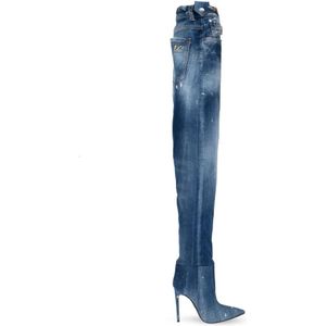 Dsquared2, Dames, Schoenen, Blauw, Maat: 38 EU Denim,