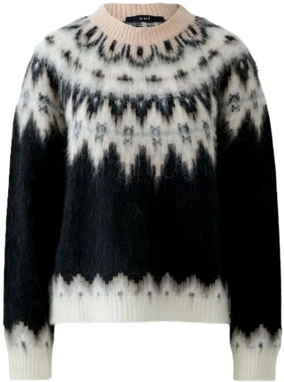 Oui, Dames, Truien, Veelkleurig, Maat: S Acryl,