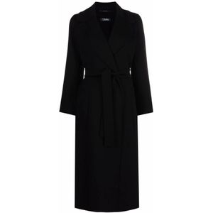Max Mara, Dames, Mantels, Zwart, Maat: XS Wol,