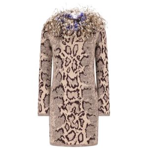 Valentino Garavani, Dames, Jurken, Veelkleurig, Maat: S Kasjmier,