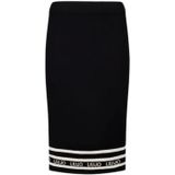 Liu Jo - ECS Gonna Maglia Longuette - Zwart - Lange Rok - Viscose