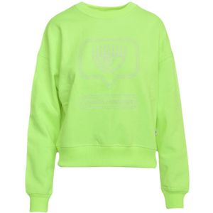 Chiara Ferragni Collection, Dames, Sweatshirts & Hoodies, Groen, Maat: XS Katoen,