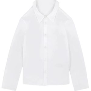 MM6 Maison Margiela, Dames, Blouses & Shirts, Wit, Maat: 2XS Katoen,
