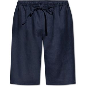 Dolce & Gabbana, Heren, Korte broeken, Blauw, Maat: M Linnen,