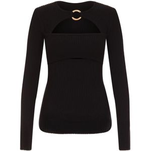 Roberto Cavalli, Dames, Truien, Zwart, Maat: S