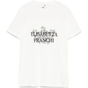 Elisabetta Franchi, Dames, Tops, Wit, Maat: L