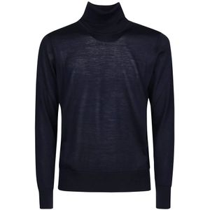 Hindustrie, Heren, Truien, Blauw, Maat: 2XL Wol,