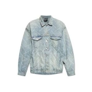 Balenciaga Denim jas met vintage effect , Blue , Heren , Maat: M