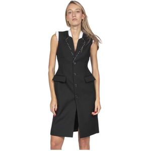 Moschino, Dames, Jurken, Zwart, Maat: XS