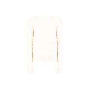 Pinko Trui met ronde hals , White , Dames , Maat: XL