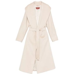 Max Mara Studio, Dames, Mantels, Beige, Maat: XS