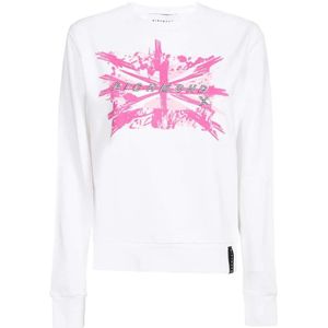 John Richmond, Dames, Sweatshirts & Hoodies, Wit, Maat: S Katoen,