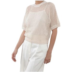 Peserico, Dames, Truien, Beige, Maat: M Jersey,