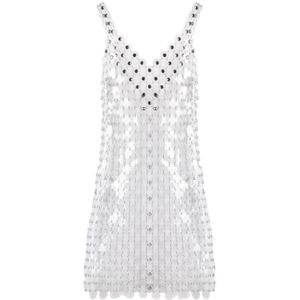 Rabanne, Dames, Jurken, Wit, Maat: S