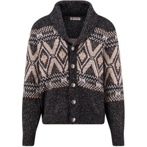 Brunello Cucinelli, Heren, Truien, Veelkleurig, Maat: XL Zijde,