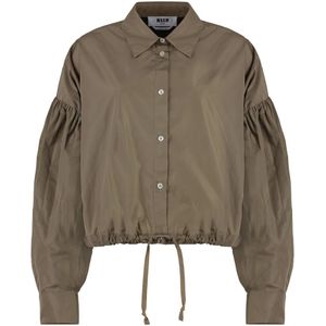 Msgm, Dames, Blouses & Shirts, Beige, Maat: S