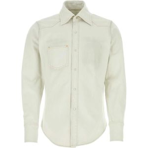 Maison Margiela, Heren, Overhemden, Wit, Maat: L Denim,
