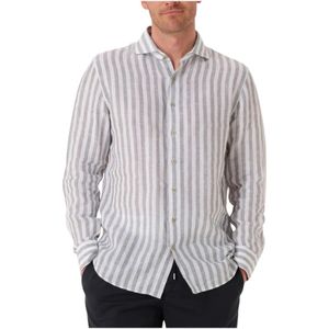 Profuomo, Heren, Overhemden, Veelkleurig, Maat: M Linnen,