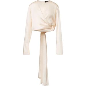 Fabiana Filippi, Dames, Blouses & Shirts, Beige, Maat: XS Zijde,