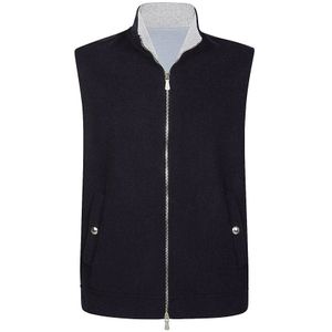 Eleventy, Heren, Jassen, Blauw, Maat: L Wol,