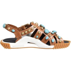 Dolce & Gabbana, Dames, Schoenen, Bruin, Maat: 44 EU Leer,