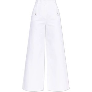 Max Mara, Dames, Broeken, Wit, Maat: 2XS Katoen,