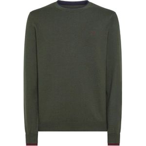 Sun68, Heren, Truien, Groen, Maat: L Katoen,