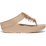 Fitflop - Rumba Beaded Leather - Teenslippers - Latte Beige - Leer