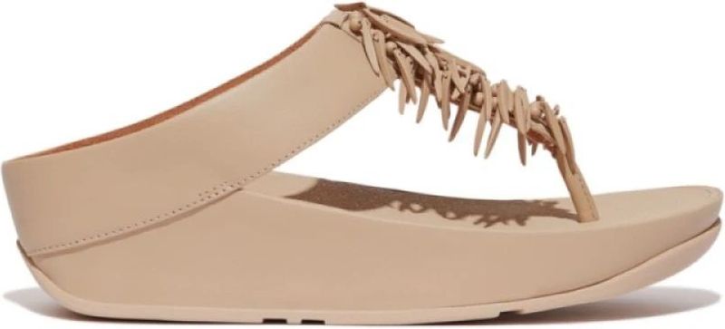 Fitflop - Rumba Beaded Leather - Teenslippers - Latte Beige - Leer