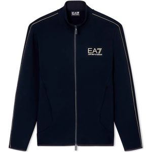 Emporio Armani Ea7, Heren, Sweatshirts & Hoodies, Blauw, Maat: L