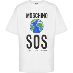 Moschino, Heren, Tops, Wit, Maat: S Jersey,