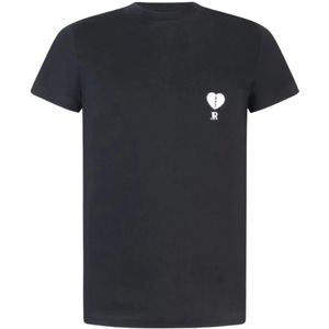 John Richmond, Heren, Tops, Zwart, Maat: M Katoen,