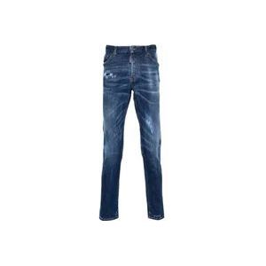Dsquared2 Blauwe Gewassen Denim Skinny Jeans , Blue , Heren , Maat: M