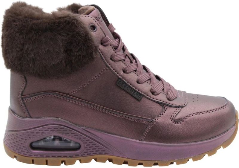 SKECHERS - UNO RUGGED - Veterlaarsjes - Aubergine