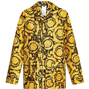 Versace, Dames, Blouses & Shirts, Geel, Maat: L Zijde,
