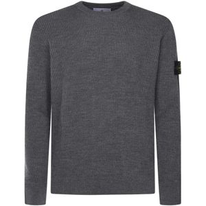 Stone Island, Heren, Truien, Grijs, Maat: L Wol,