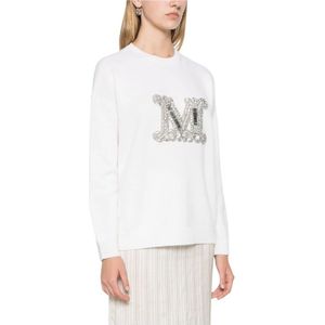 Max Mara, Dames, Truien, Wit, Maat: M Wol,