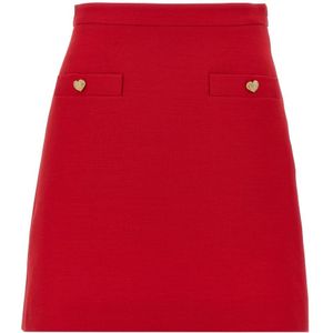 Valentino Garavani, Dames, Rokken, Rood, Maat: XS Zijde,