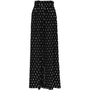 Dolce & Gabbana, Dames, Broeken, Zwart, Maat: XS Wol,