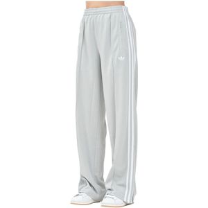 Adidas Originals - Dames Broeken - Grijs - Polyester - Trainingsbroeken met Logo