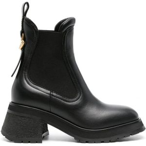 Moncler, Dames, Schoenen, Zwart, Maat: 40 EU Leer,