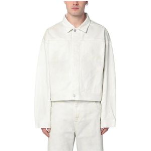 Entire Studios, Heren, Jassen, Wit, Maat: L Denim,