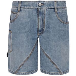 Ermanno Scervino, Dames, Korte broeken, Blauw, Maat: XS Katoen,